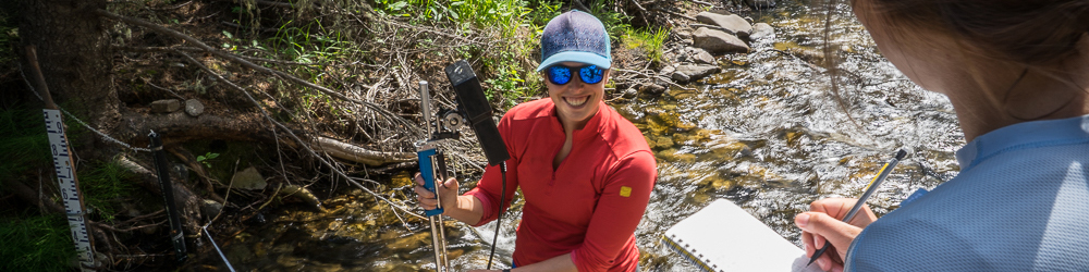 PhD candidate conducts field work in Marmot Creek, Kananaskis Country, Alberta